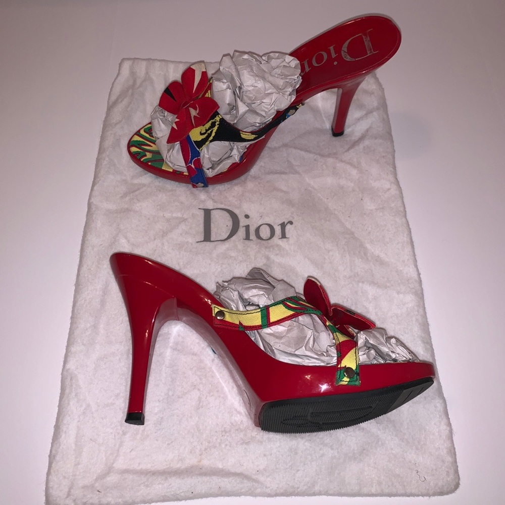 Authentic Dior Limited edition Rasta Mania Heels